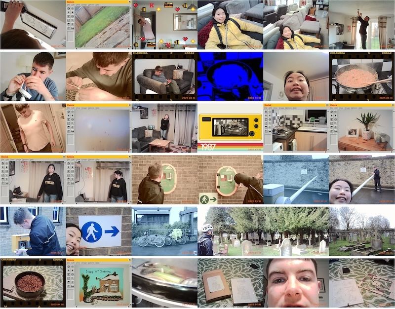 A second contact sheet of birthday photos, continuing the documentation of the day.